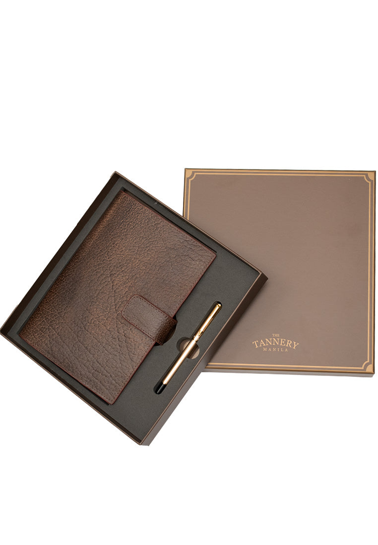 The Liam Notebook Gift Set, Waffle Brown