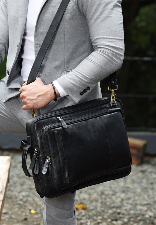 The Carter, Black Hi-Shine Nappa