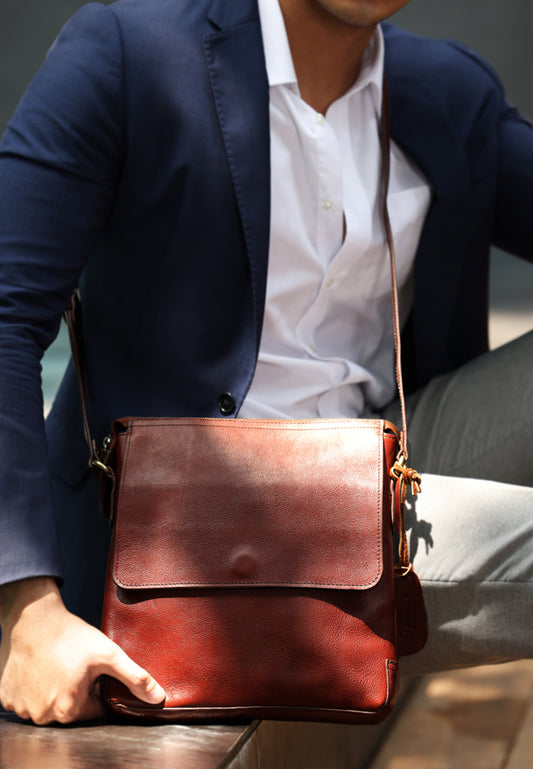 The Enrique, Reddish Brown Nappa