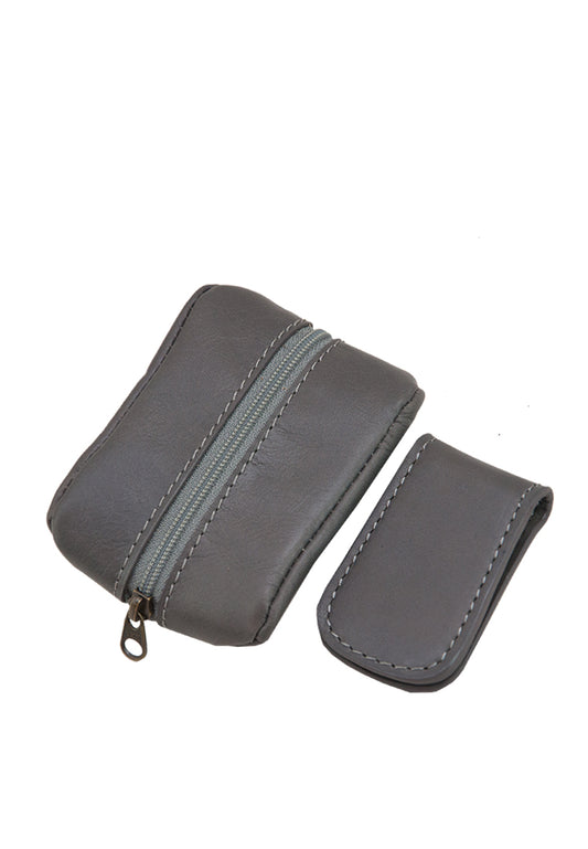 Talmai & Sohan Set, Gray Hi-Shine Nappa
